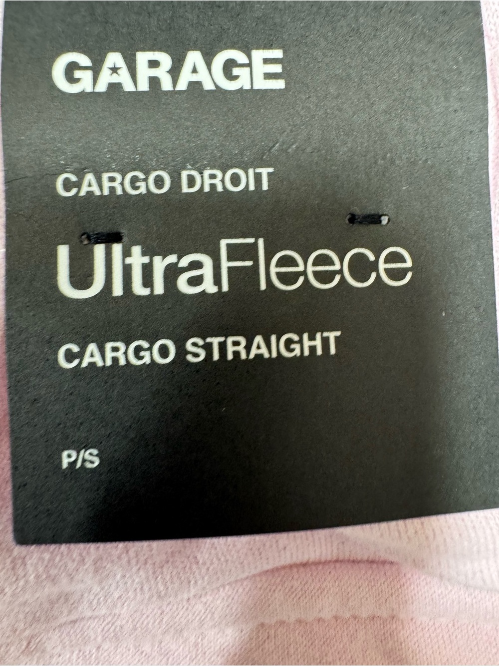 Garage UltraFleece Cargo Straight Sweatpants Size Small Light Pink New - Picture 2 of 8